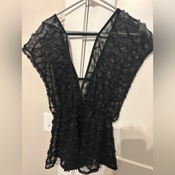 VENUS Other - Venus Black Lace One Piece Shorts Beach Cover Up. Worn Once
